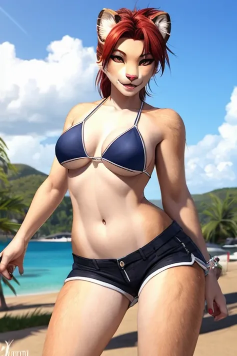 Puma wearing short shorts bikini