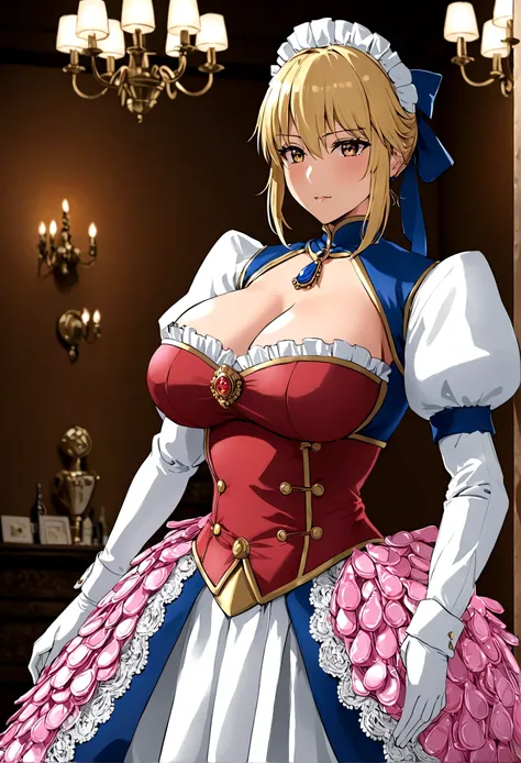 Saber big breasts noble outfit House made from condoms