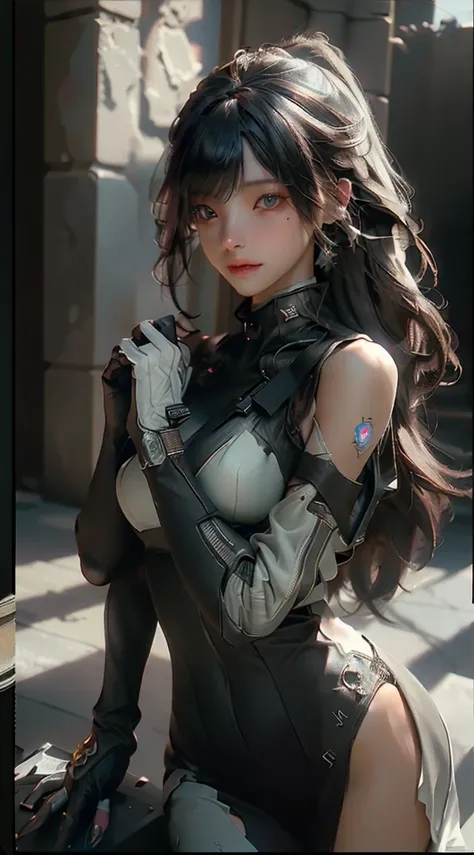 ((Best quality)), ((masterpiece)), (detailed:1.4), 3D, an image of a beautiful cyberpunk female,HDR (High Dynamic Range),Ray Tracing,NVIDIA RTX,Super-Resolution,Unreal 5,Subsurface scattering,PBR Texturing,Post-processing,Anisotropic Filtering,Depth-of-fie...