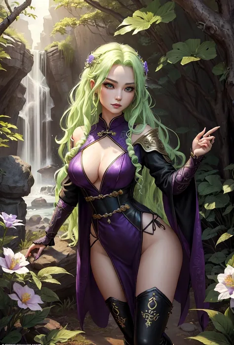 high details, best quality, 16k, [ultra detailed], masterpiece, best quality, (extremely detailed), full body, ultra wide shot, photorealistic, fantasy art, dnd art, rpg art, realistic art, an ultra wide picture of a exotic, exquisite beautiful woman weari...