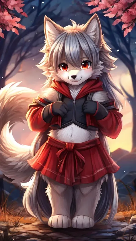 wolf red cute 
 
