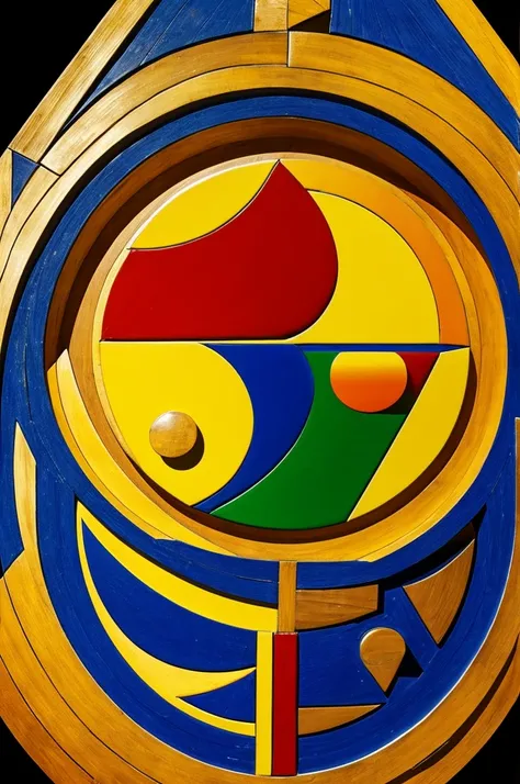 Shield of the equator in the form of cubism 