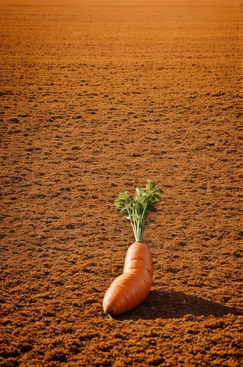 Carrot shaped like a human foot in the field