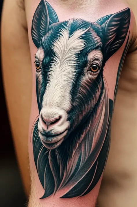 I would like to create a tattoo of a goat that represents THE GOAT