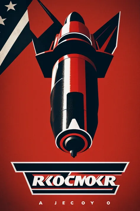 A logo for a Delivery company with the name Rocket Motor with black and red colors 