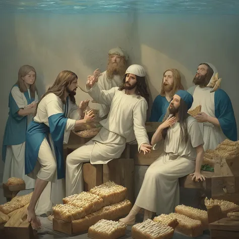 Jesus in the multiplication of loaves and fish 