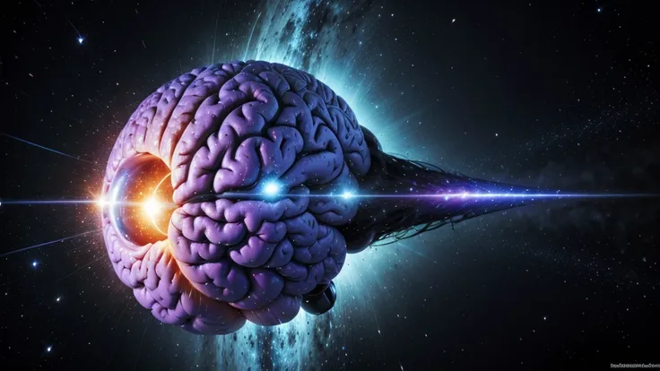 A COSMIC PICTURE OF A BRAIN ENERGIZED ULTRA REALISTIC