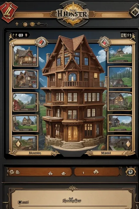 A monster house renovated in the style of card game cards