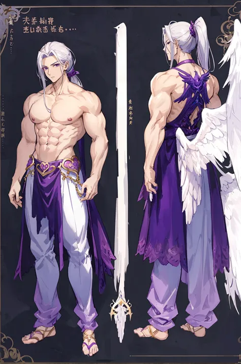 (Masterpiece, best quality), detailed, 1 man, ((character concept art)), ((character design sheet, same character, front, side, back)), full body, body complete, 1 Male, 1 Man, Detailed face, character design sheet，full bodyesbian, Highly detailed, charact...