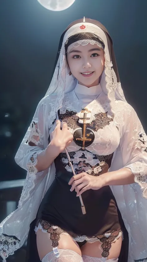 (masturbation:1.0),(Orgasm:2.0),(A Ultra cute young Japanese nun:2.0),(she wearing a decorated with lace nun costume and scart slim fit:2.0),(beautiful detailed dropped eyes:2.0),beautiful detailed lips, (extremely detailed cute and beautiful face:2.0), lo...