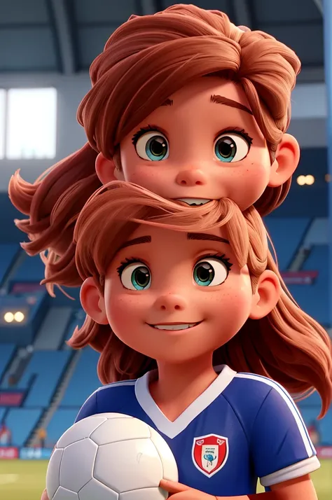 soccer player girl from peru animated