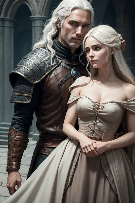 Would you like me to create an image of the character Cirilla of Cintra and the male character Aemond Targaryen 