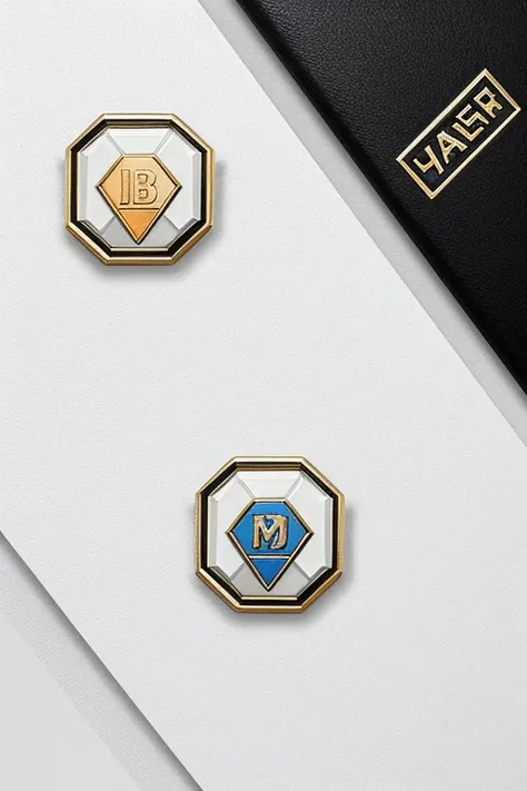 I want diamond type gym badge designs with white border and the design is only 3D type in Color corresponding to the diamond
