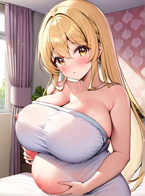 Pregnant women,Pregnant belly,Paisu,Big Breasts,Blonde,Long Hair