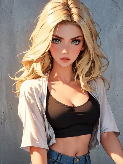 （realistic， a high resolution：1.3）， 1 girl with perfect body，slender body, super beautiful face and eyes，boho bob hair，blonde ha...