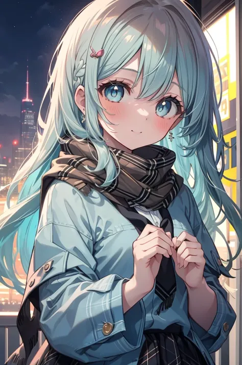 School zonemasterpiece, best quality, extremely detailed, (illustration, official art:1.1), 1 girl ,(((( light blue long hair)))), ,(((( light blue long hair)))),light blue hair, , long hair ((blush)) , cute face, big eyes, masterpiece, best quality,(((((a...