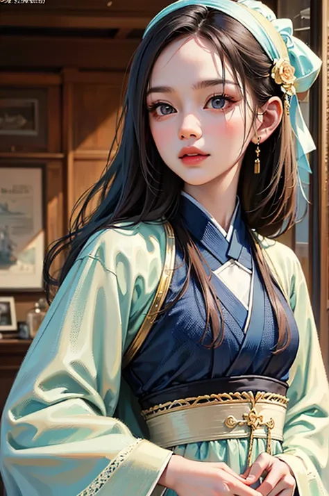 (masterpiece:1.2, best quality), (very detailed face, Real picture, realistic skin, realistic body, intricate details), alone, 1milf, Hanfu, Chinese armor,full body