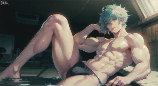 1boy, ((bara:1.5)), sport body, detailed face, detailed hands, detailed legs, detailed fingers, detailed hair, detailed eyes, detailed skin, dynamic lighting, (detailed lighting:1.2), (detailed textures:1.3), (realistic lighting:1.2), realistic shadows, re...