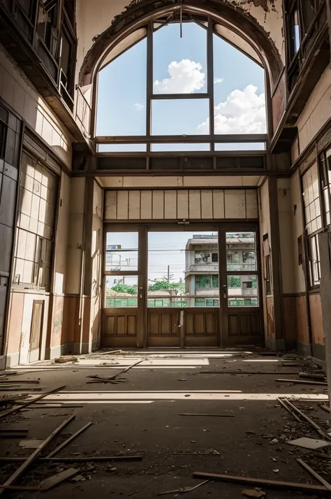 An abandoned anime style school
