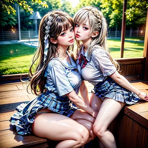 SFW, ((David Hamilton:1.37, White and vivid colors))、Extremely Detailed (Tiny Oppai-Loli Twins:1.37)、{(Dynamic-angle)|(from side)|(from back)|((from below:1.2))}、{(((Kissing face to face:1.41) Against the Nipples to Nipples Pressing hard))| (Standing Full ...