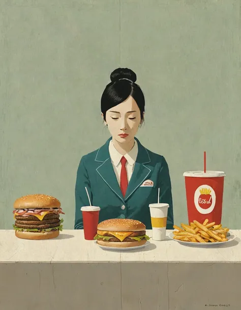 Fast Food Ad Brainwashing, by Alessandro Gottardo, painting