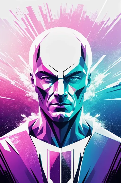 Magneto vector art illustration in style of Decalcomania, white background, pastel colors, aesthetic vibe, by digital contemporary illustrators, glitch, color negative, liquify 