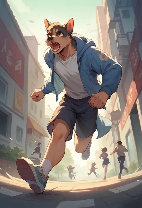 Sazae-san from the anime running with a dog in gta sa