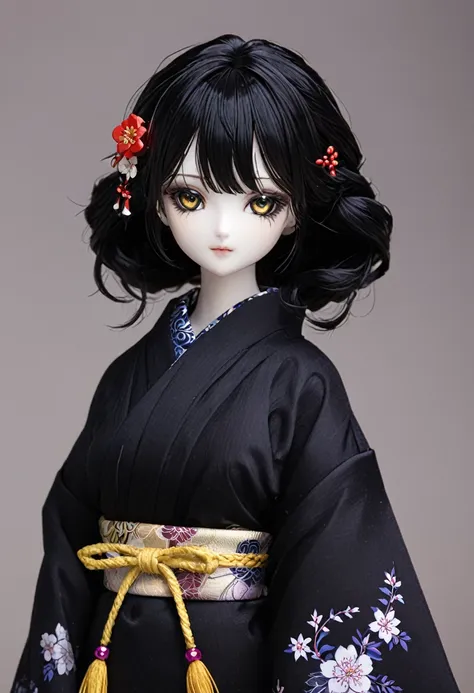 ball jointed doll、girl、kimono、dark eyes、black hair、whole body