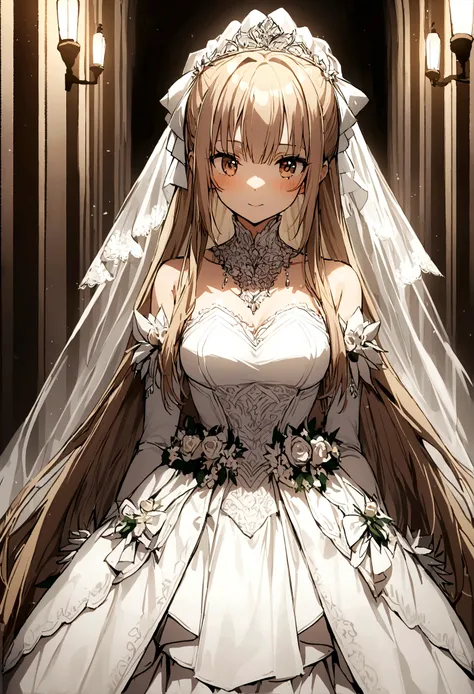 1 girl，Kasugano Sora，pantyhose，wedding dress