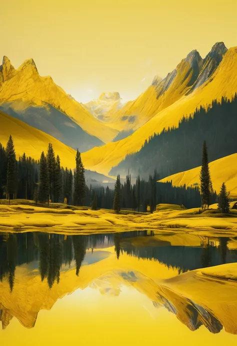 yellow aesthetic landscape, 8k, masterpiece,