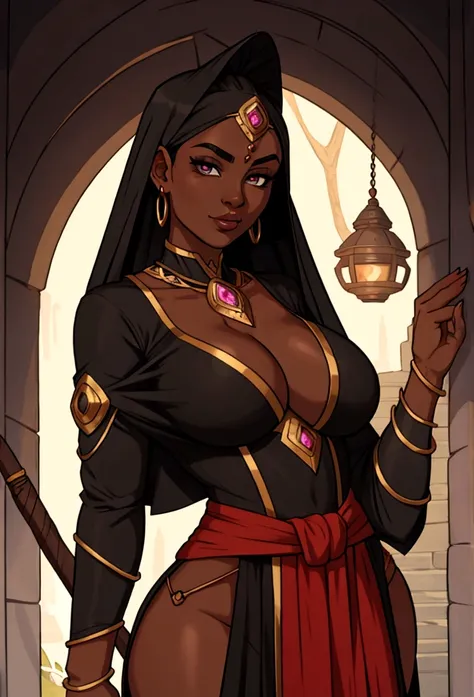 dark skin mage woman