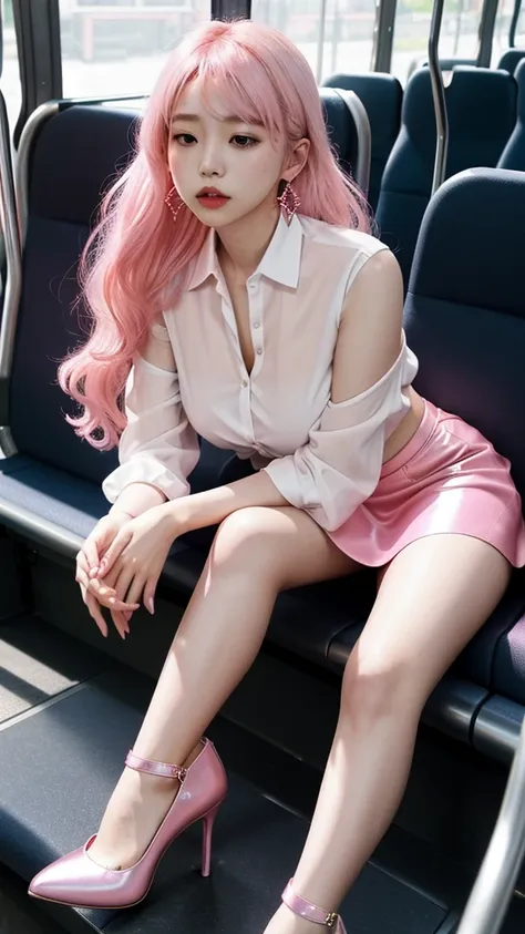 20th generation women,,clear images、real women、pink hair,  
side tail, slender figure ,breasts are a little bigger than normal ,...