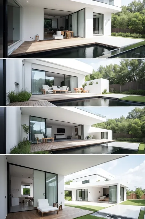 create a white modern house