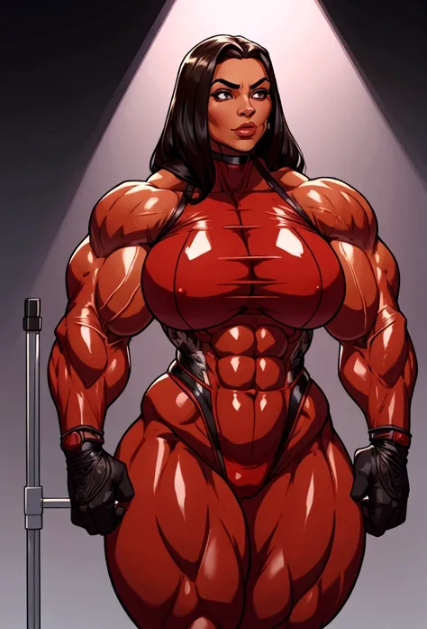 huge muscle proffesor woman lab pumped muscled