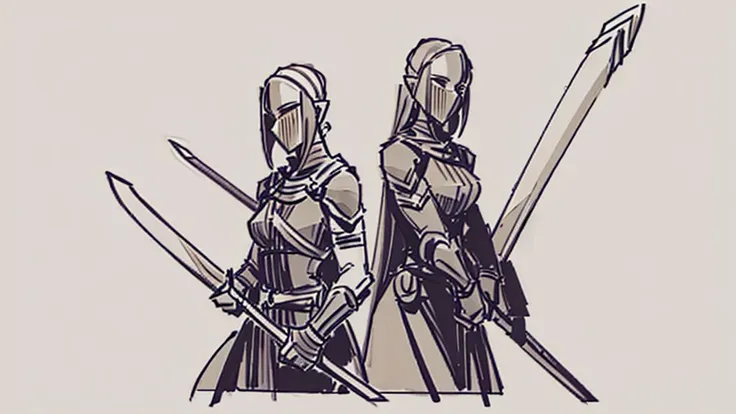 sketches of swords