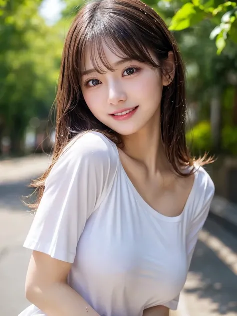 (best quality, masterpiece, ultra detailed, ultra highres, raw photo, absurdres, absolutely resolution, 8k:1.2) (photorealistic, realistic:1.4) detailed 4k background, sunlight, close up, upper body shot ((bokeh)) BREAK 1 girl, (solo:1.2) cute, beautiful, ...