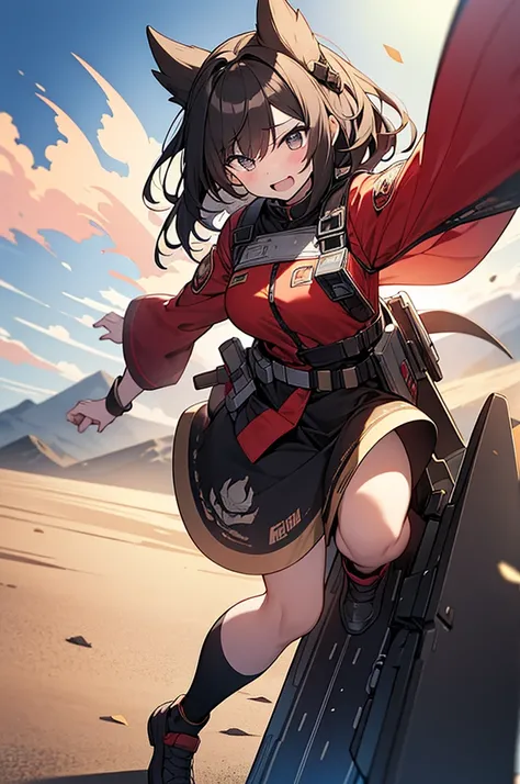 anime style, super fine illustration, highly detailed, dynamic angle, beautiful detailed, 8K, In the midnight, on a 火星 with the midnight over the desert, BREAK a couple is running angry. The woman is leading, and the man is chasing her. BREAK Both are angr...