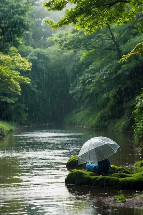 Sleeping videos。gentle sound of rain、Comfortable、Rainy countryside forest landscape