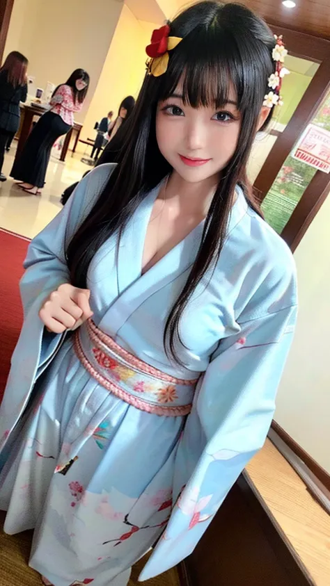 Realistic , photorealistic , masterpiece , best quality , super quality , ((ultra detailed)), extremely detailed , highers , Raw Photo , 16k portrait , curvy , big Smile , full body , Beautiful and pretty hair , ultrahappy , (Playing in groups) , yukata , ...