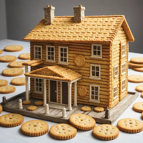 A house made from biscuits