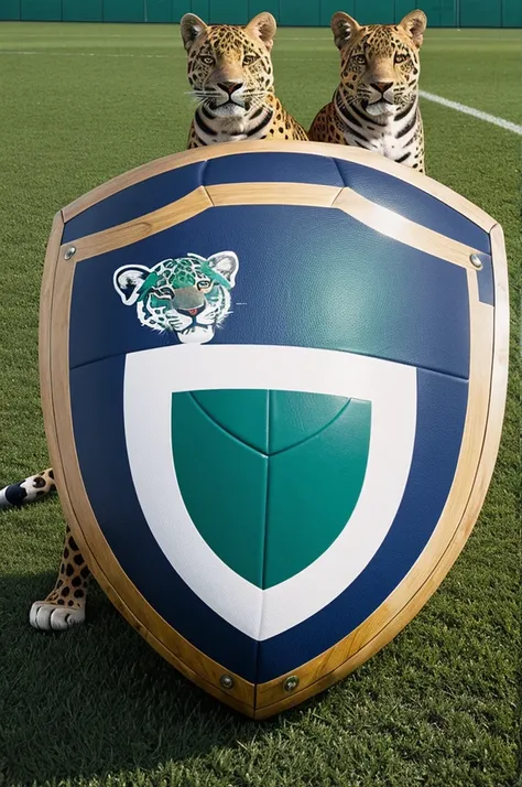 Create a soccer shield with a jaguar 