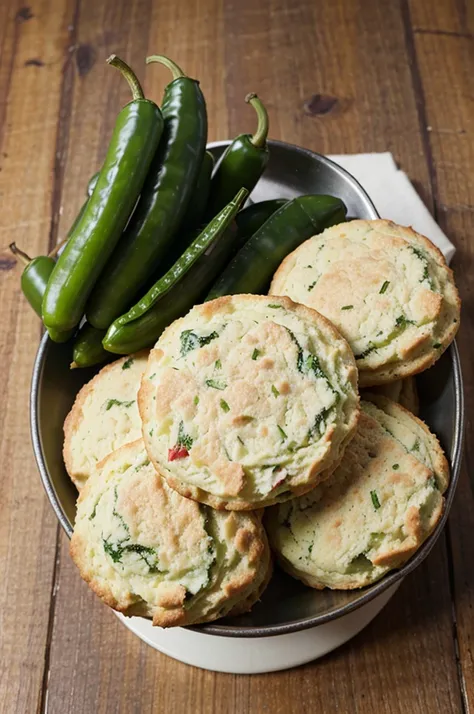 generate photo realistic image of Keto Jalapeño Popper Biscuits


