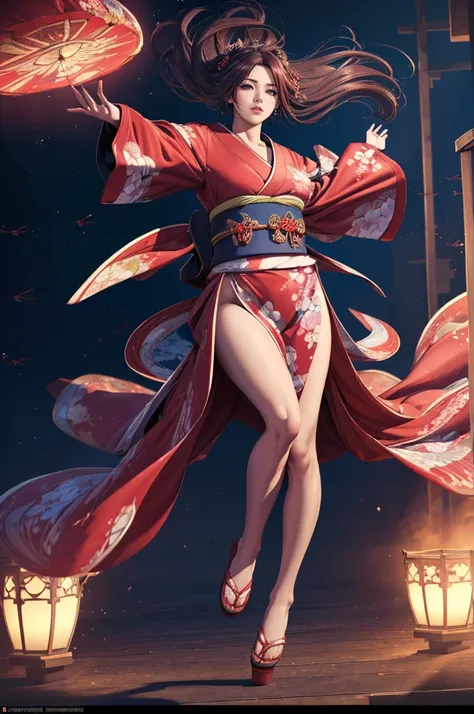 1woman,((((fullbody image)))),red kimono,((((flying)))),huge hair,jumping(best quality,4k,8k,highres,masterpiece:1.2),ultra-detailed,(realistic,photorealistic,photo-realistic:1.37),detailed face,beautiful eyes,elegant pose,intricate kimono patterns,flowing...