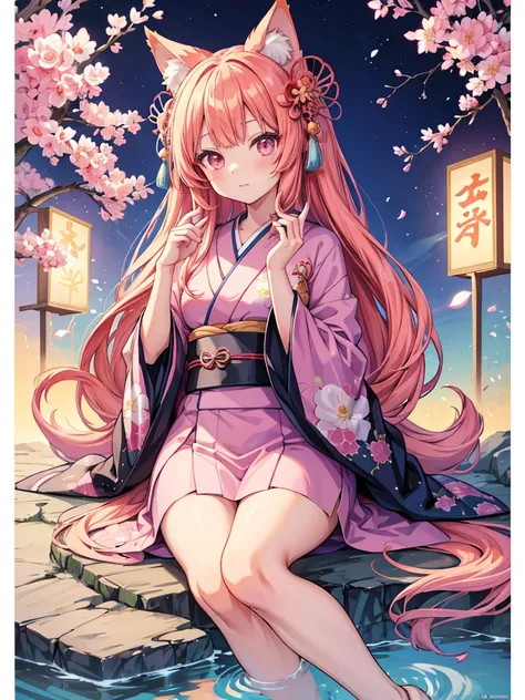 anime girl in kimono outfit with long hair and a cat tail, cute anime girl, anime wallaper, pretty anime girl, cute anime, anime goddess, hd anime wallaper, anime girl, beautiful anime girl, young anime girl, kitsune, in a kimono, anime style 4 k, (anime g...