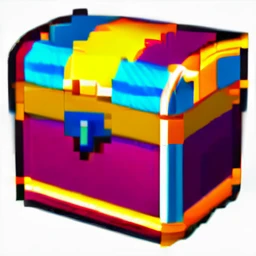 Gold chest，No background