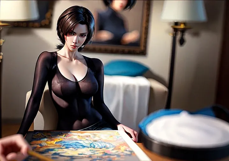 ((best qualityer)), ((work of art)), (detailded), Ada Wong,