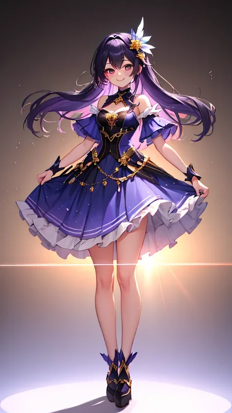 (full body),masterpiece, Highest quality, View your viewers, Depth of written boundary, Are standing,
One girl, Cure Majesty,
smile, ((Gradient Background)), Lens flare,