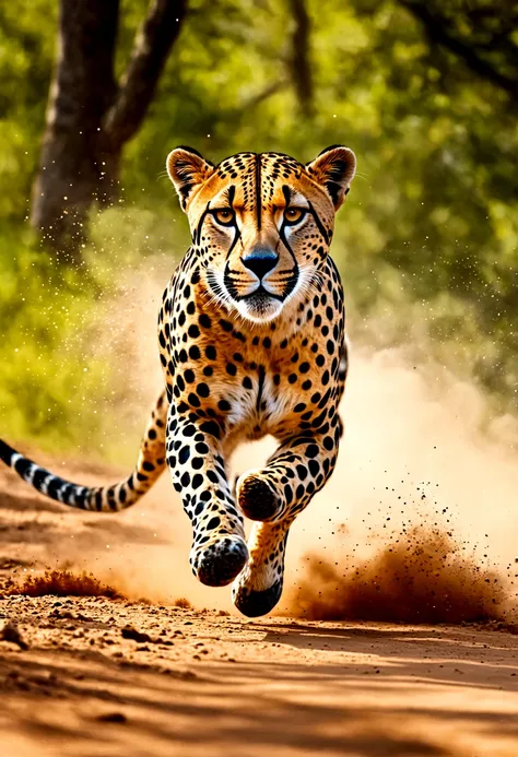 cheetah running like the flash, speed mirage, fast speed, pouncing action, highly detailed, photorealistic, 8k, hyper realistic,...