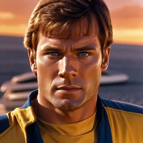 A captivating YouTube thumbnail featuring a nostalgic photo of Captain Kirk “Federation Friday #004 The Naked Time” The overall design is cinematic, engaging, and draws the viewers attention to the content of the review., cinematic, photo, typography is cl...