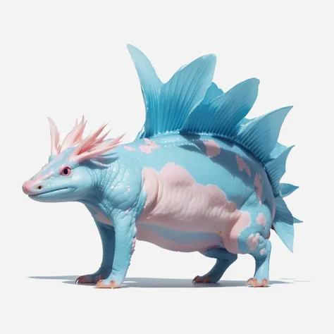 Big Animaly, axolotl mixed with clouds skins, Grassroots background, (white background simpleks)